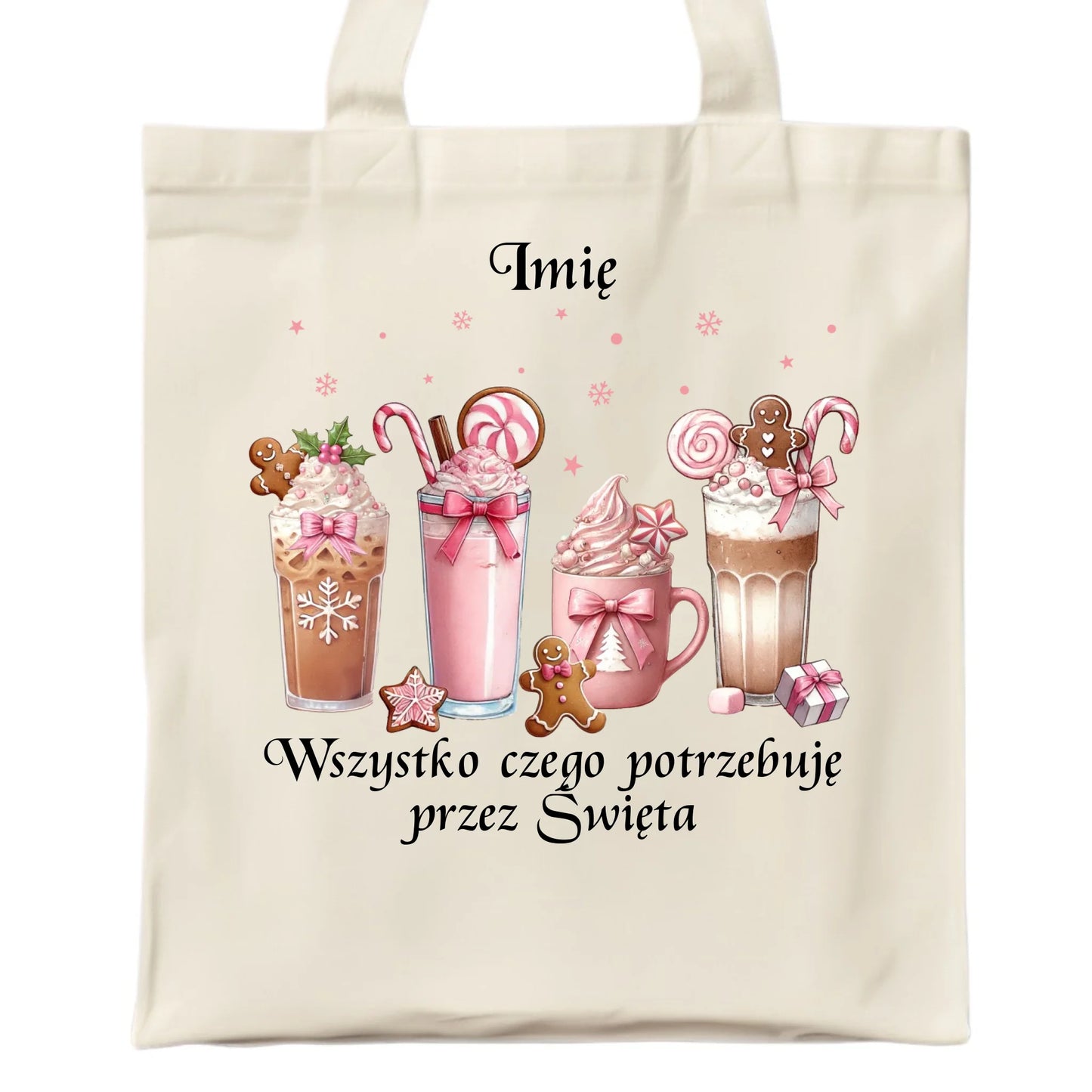 Wszystko czego potrzebuję przez Święta | Świąteczna eco torba BN46 - StoryCups.pl