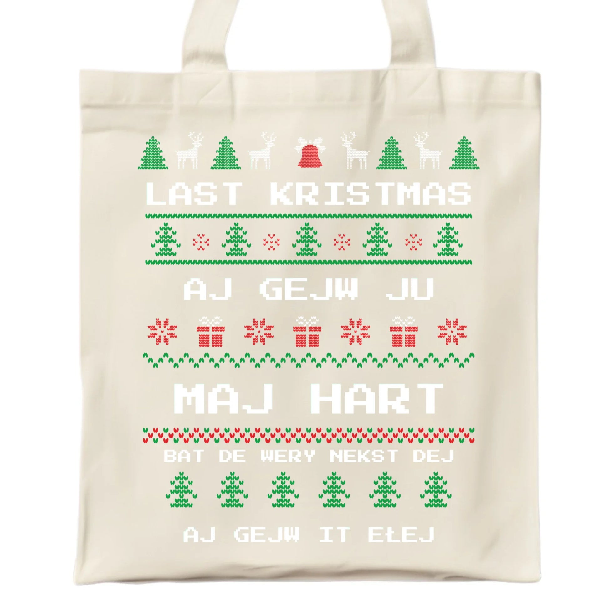 Last kristmas aj gejw ju maj hart | Świąteczna eco torba BN13 - StoryCups.pl