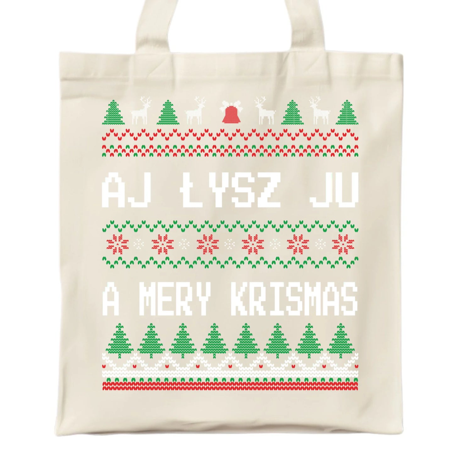 Aj łysz ju a mery krismas | Świąteczna eco torba BN12 - StoryCups.pl