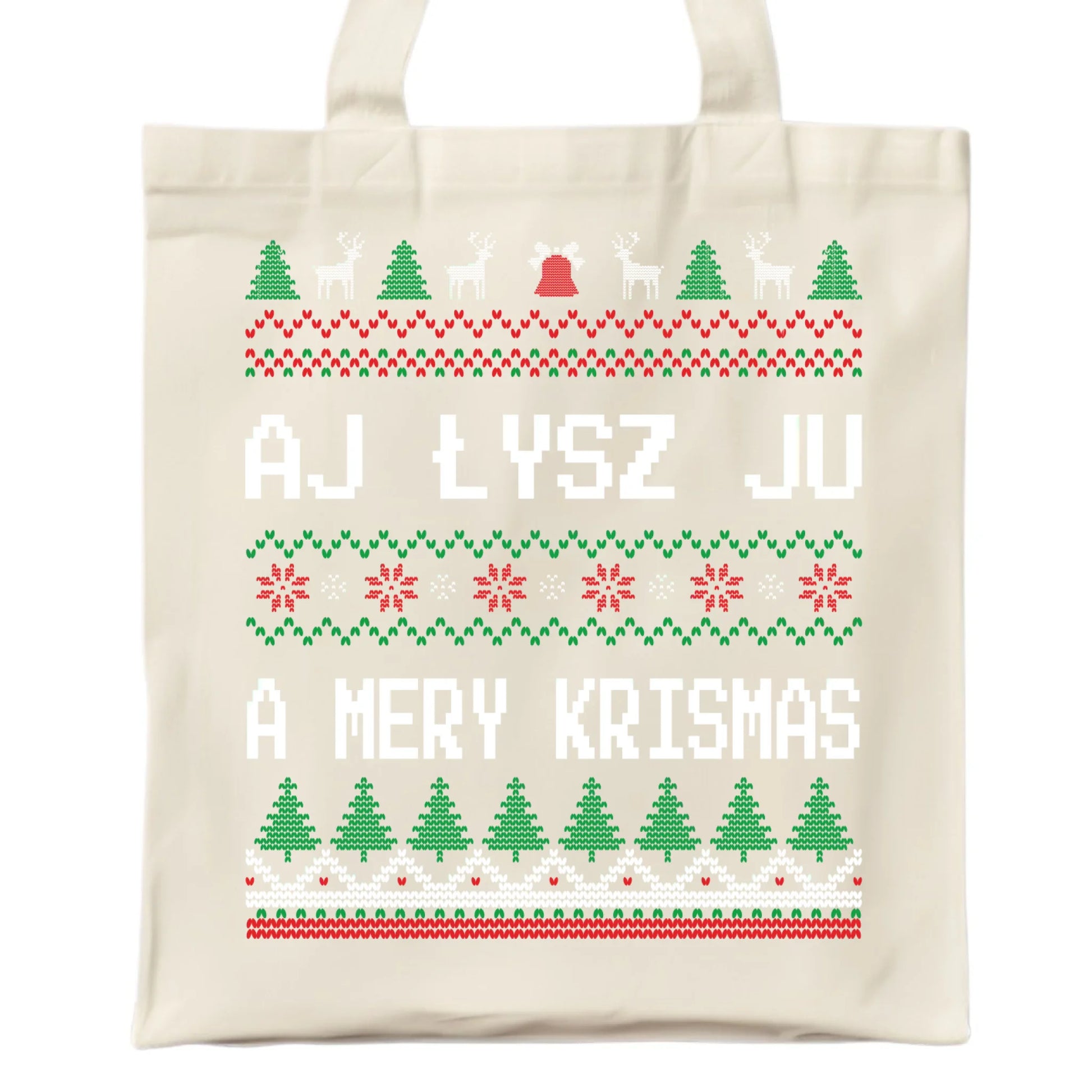 Aj łysz ju a mery krismas | Świąteczna eco torba BN12 - StoryCups.pl