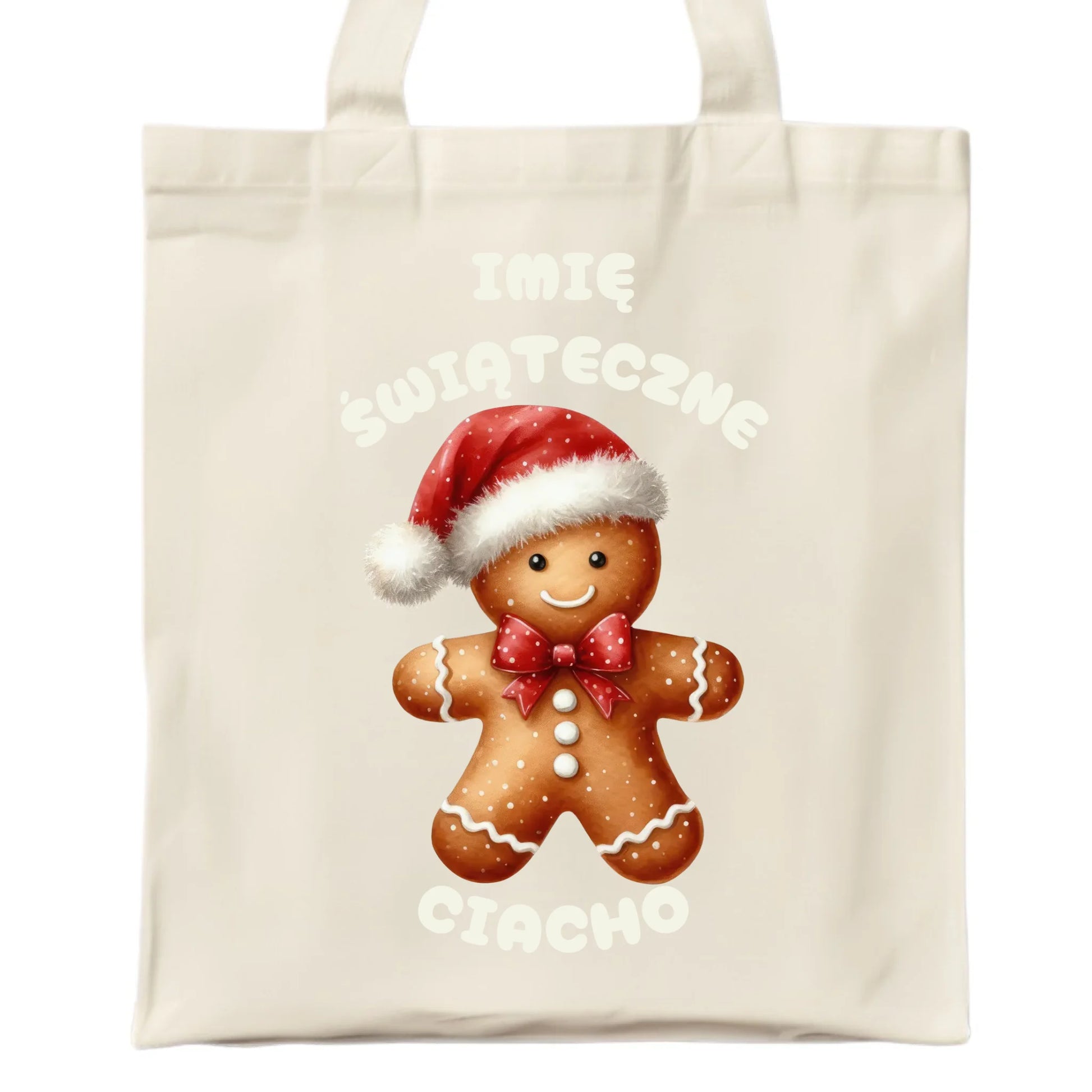 Świąteczne ciacho imię | Świąteczna eco torba z imieniem BN25 - StoryCups.pl