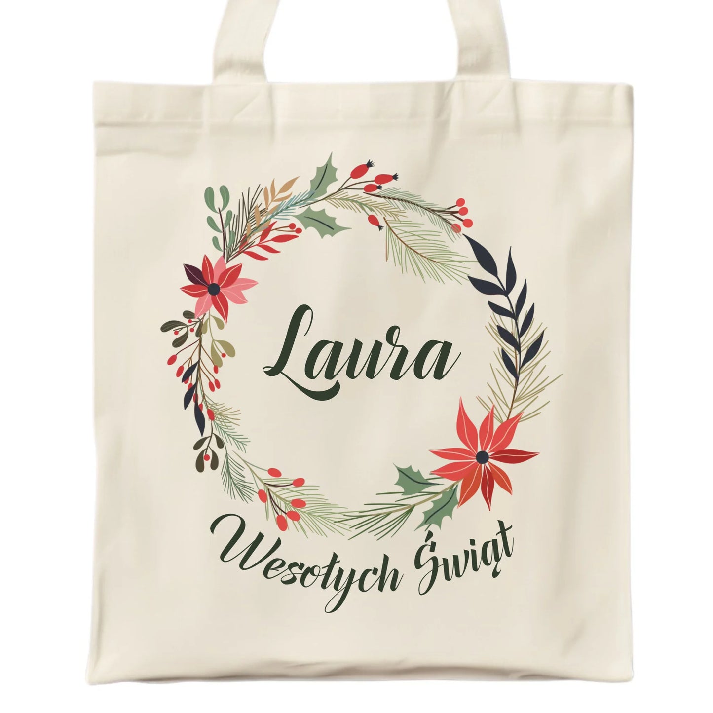 Wesołych Świąt | Personalizowana eco torba na święta BN19 - StoryCups.pl