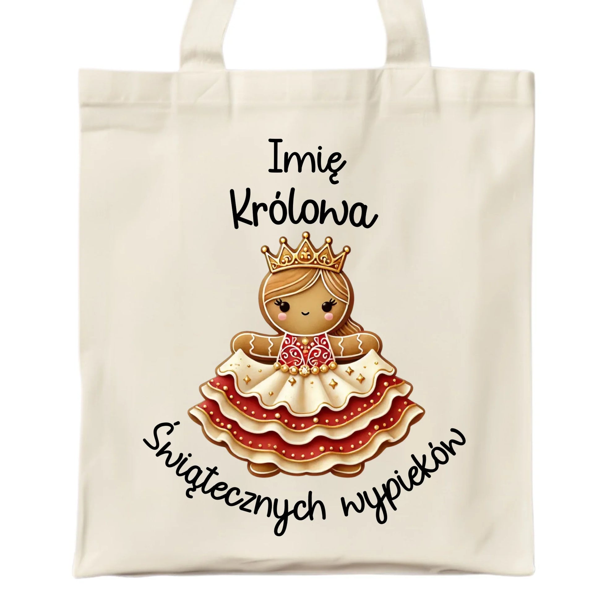 Królowa świątecznych wypieków imię | Personalizowana eco torba na święta BN28 - StoryCups.pl