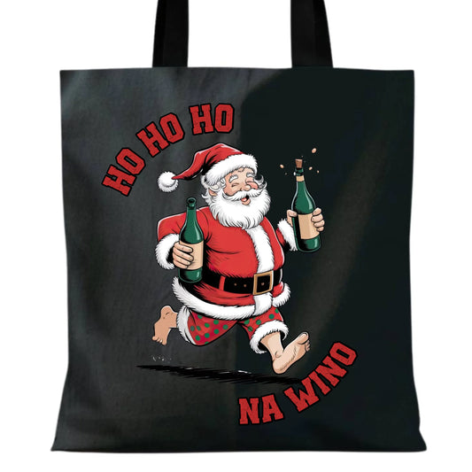Ho ho ho na wino | Świąteczna eco torba BN61 - StoryCups.pl