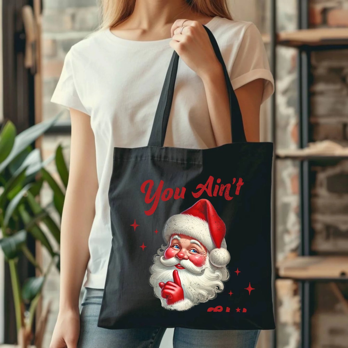 Nie dostaniesz nic | Świąteczna torba z Mikołajem BN66 - StoryCups.pl