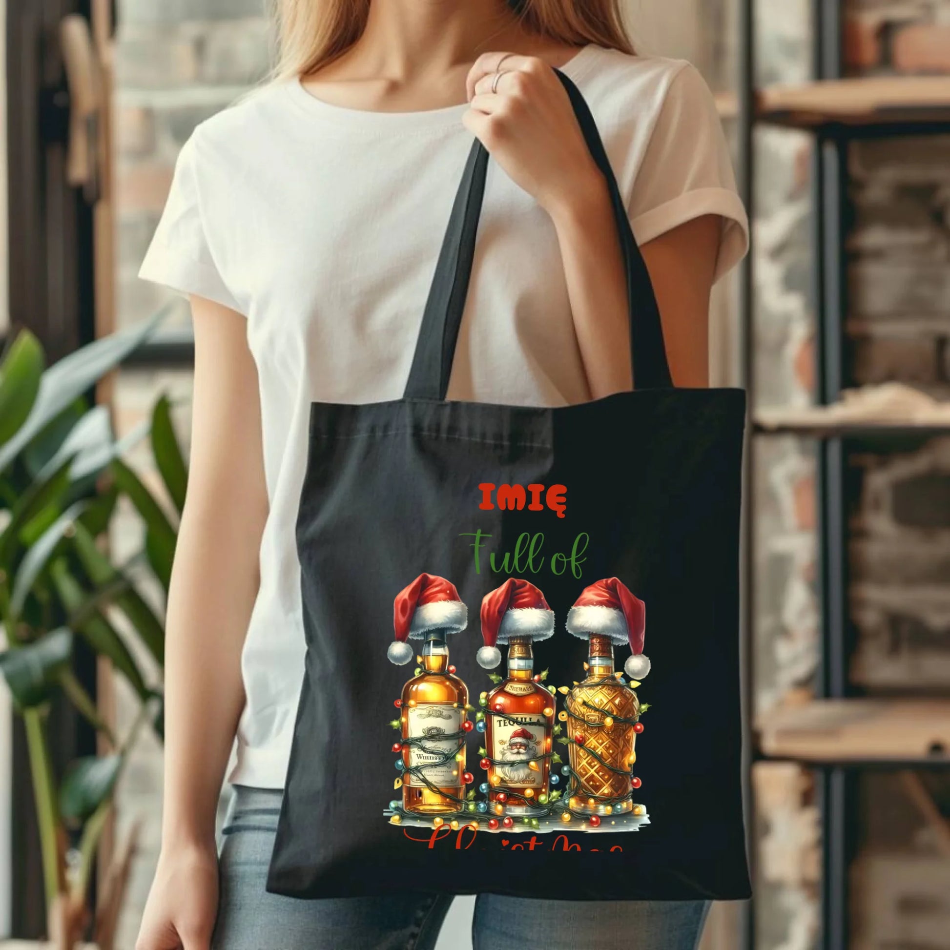 Pełen świątecznego ducha | Personalizowana torba świąteczna BN69 - StoryCups.pl