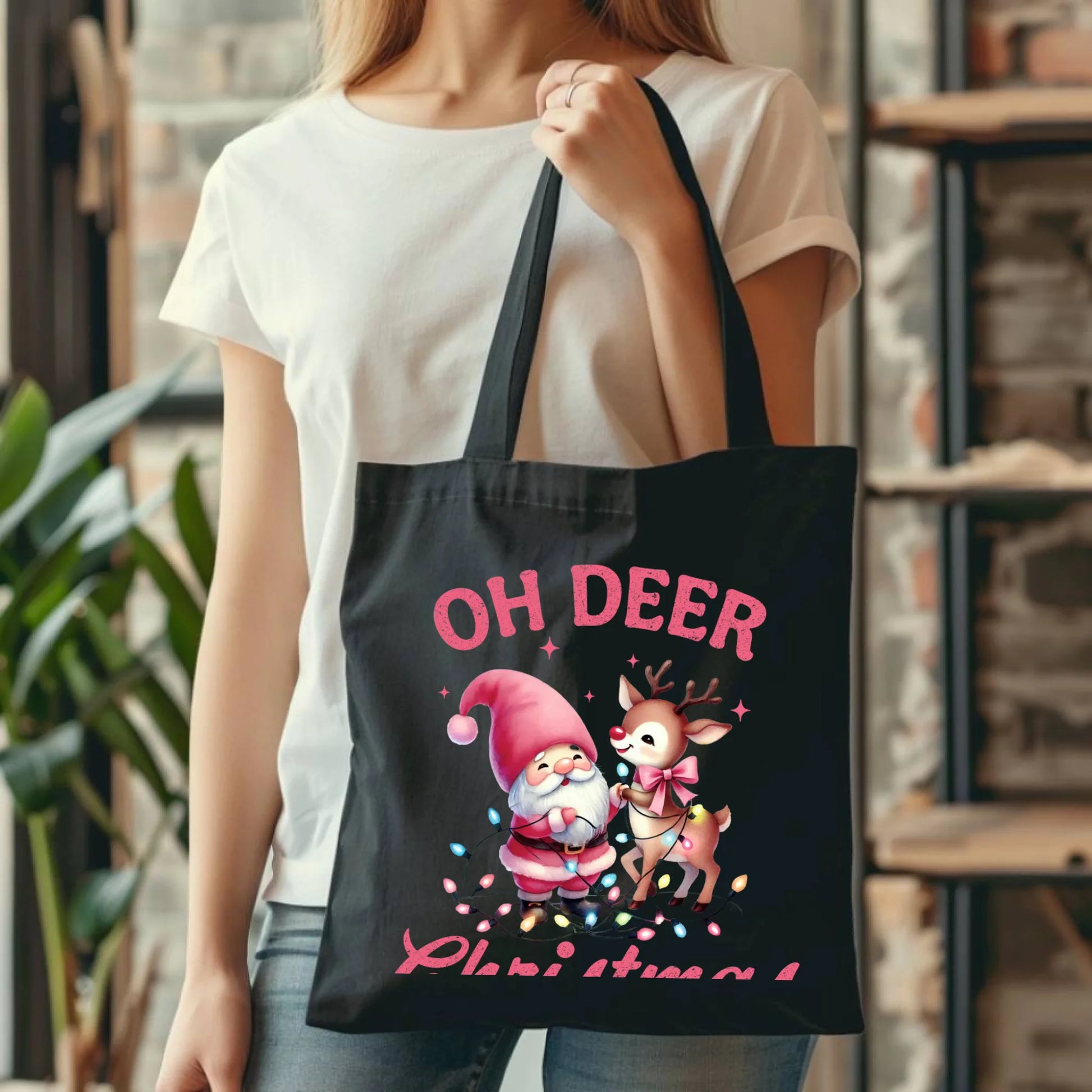 Oh deer Christmas is here | Świąteczna torba BN59 - StoryCups.pl