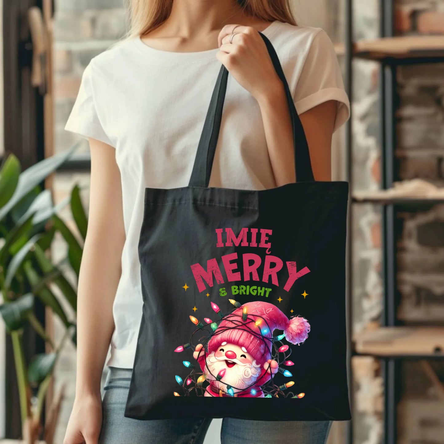 Radosnych Świąt | Personalizowana świąteczna torba BN58 - StoryCups.pl