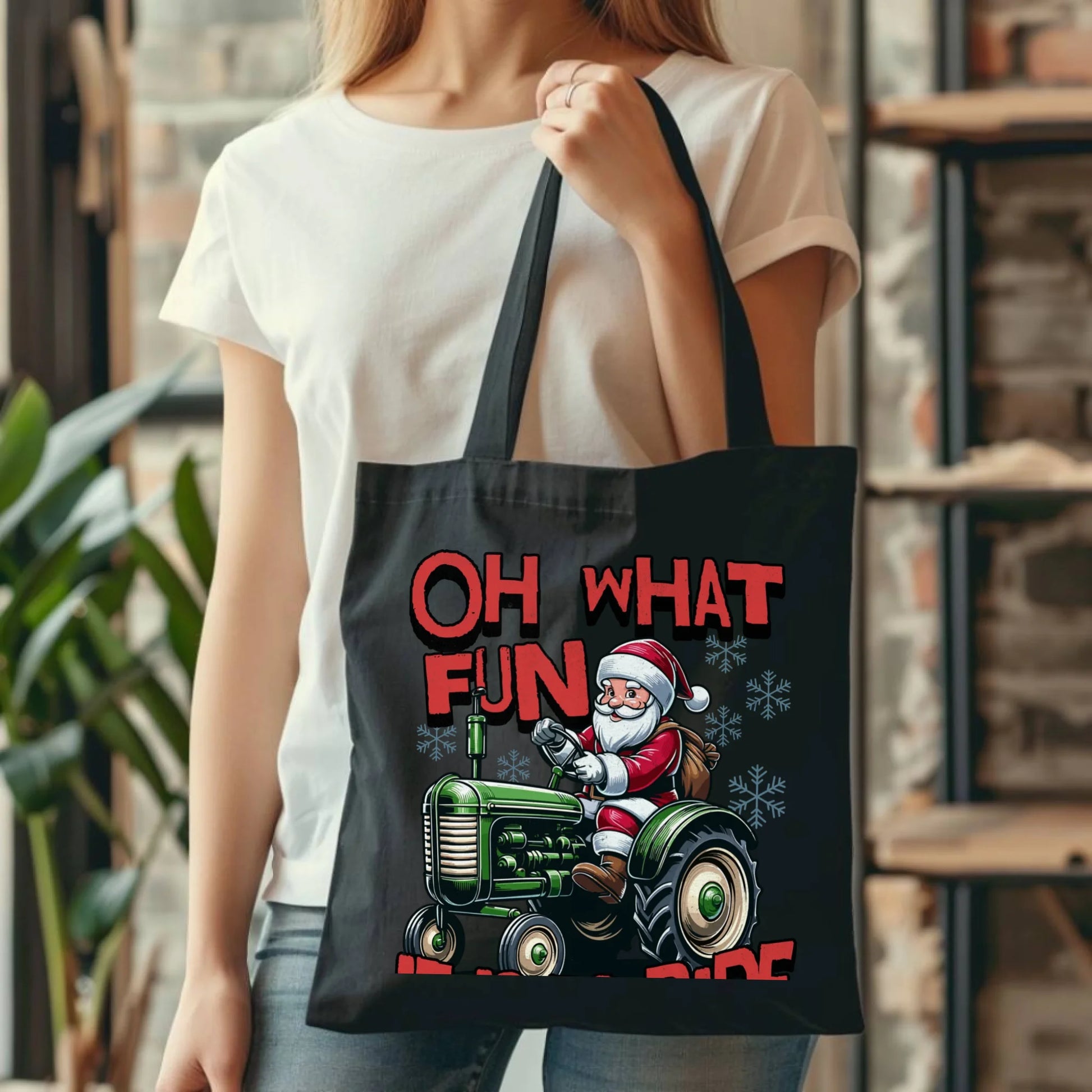 Oh what fun it is to ride | Świąteczna eco torba BN48 - StoryCups.pl