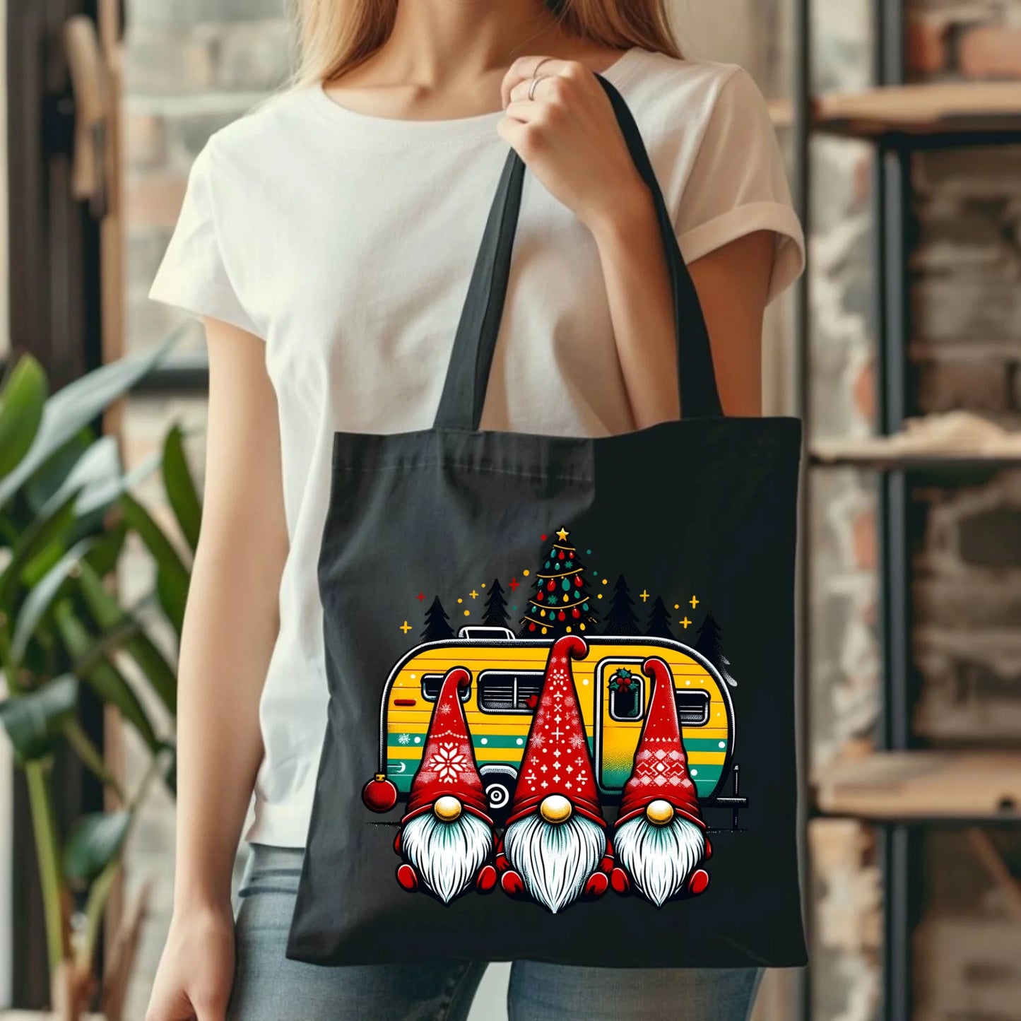 Święta z gnomami | Świąteczna eco torba BN41 - StoryCups.pl