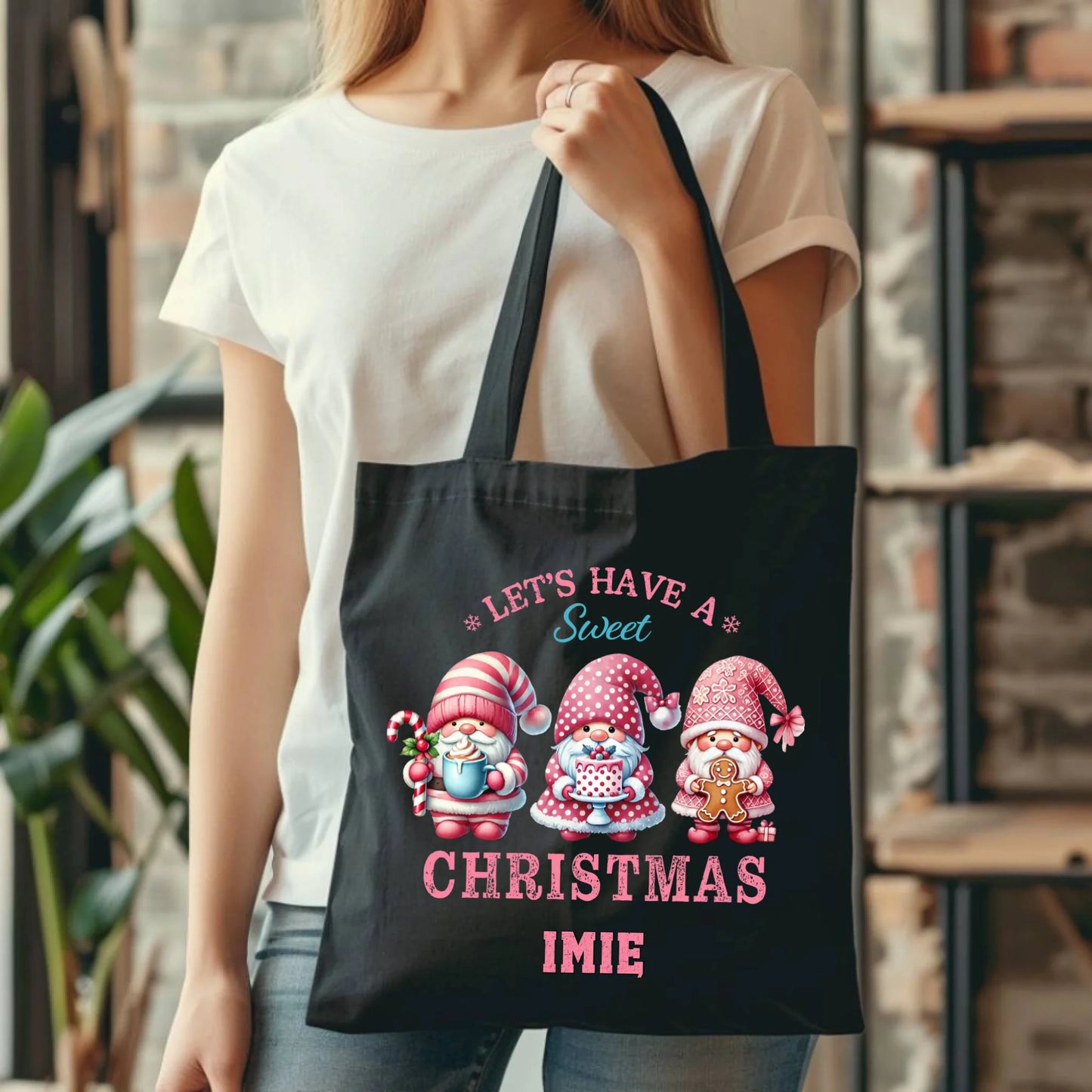 Słodkie święta | Świąteczna eco torba z imieniem BN57 - StoryCups.pl