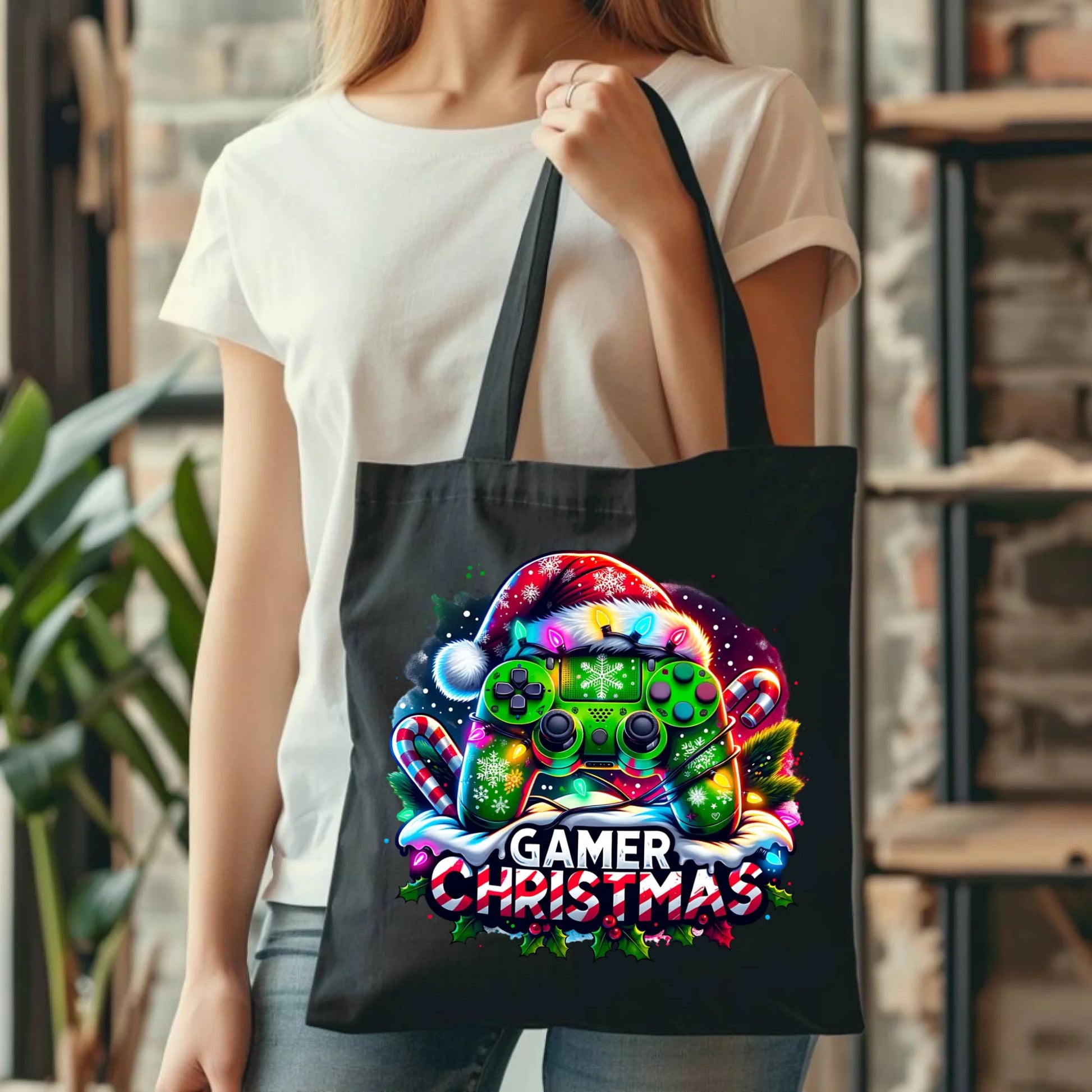 Świąteczny gracz | Eco torba na święta dla gracza BN22 - StoryCups.pl