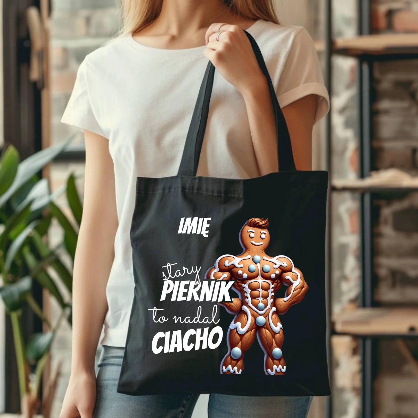 Stary piernik to nadal ciacho | Śmieszna eco torba na święta BN23 - StoryCups.pl