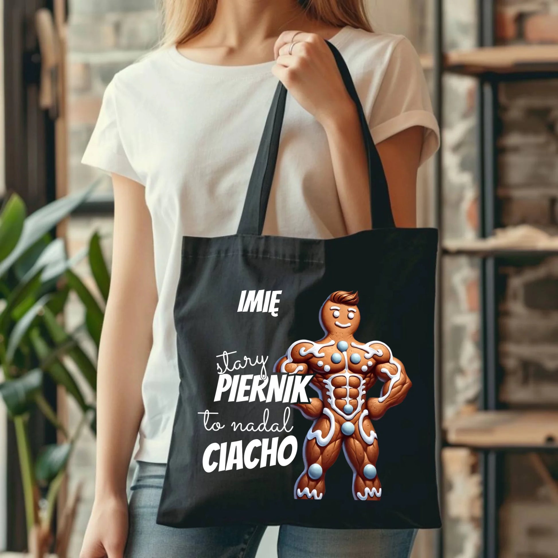Stary piernik to nadal ciacho | Śmieszna eco torba na święta BN23 - StoryCups.pl