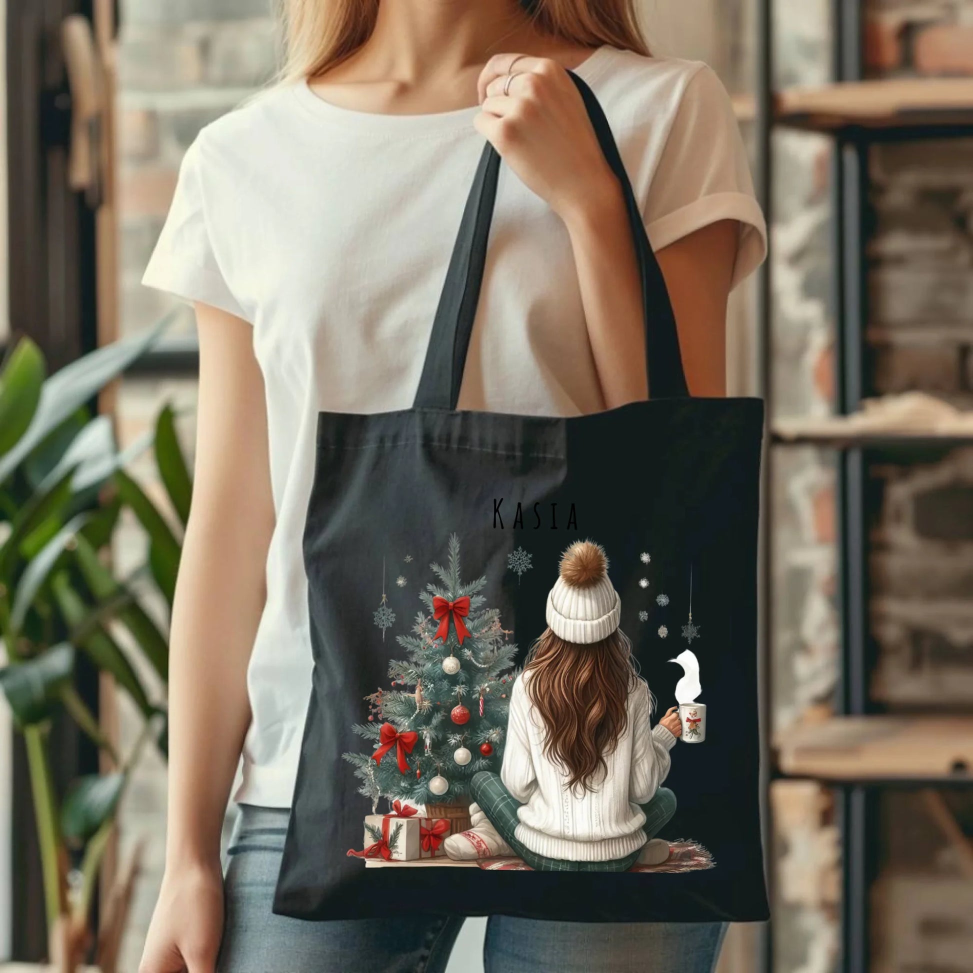 Love Winter | Świąteczna torba z imieniem dla dziewczyny BN15 - StoryCups.pl