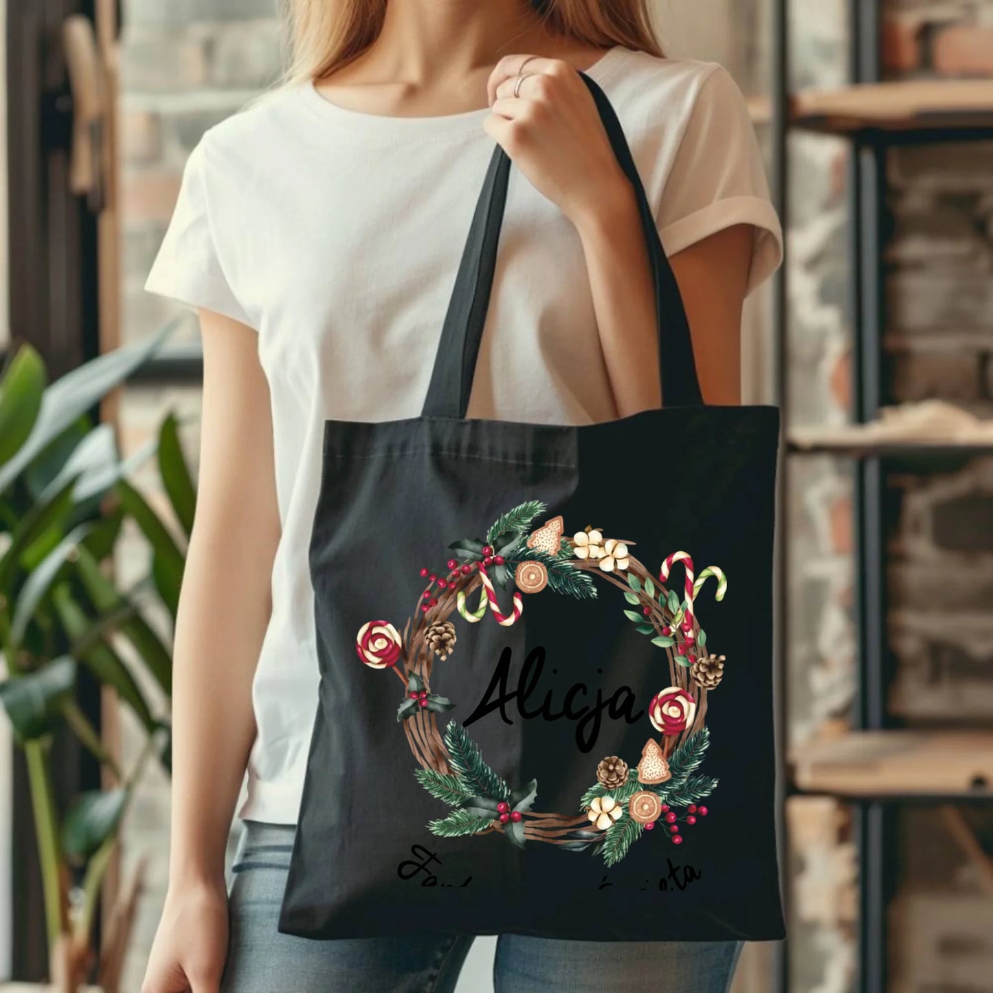 Fantastyczne Święta | Świąteczna torba z imieniem na prezent BN14 - StoryCups.pl