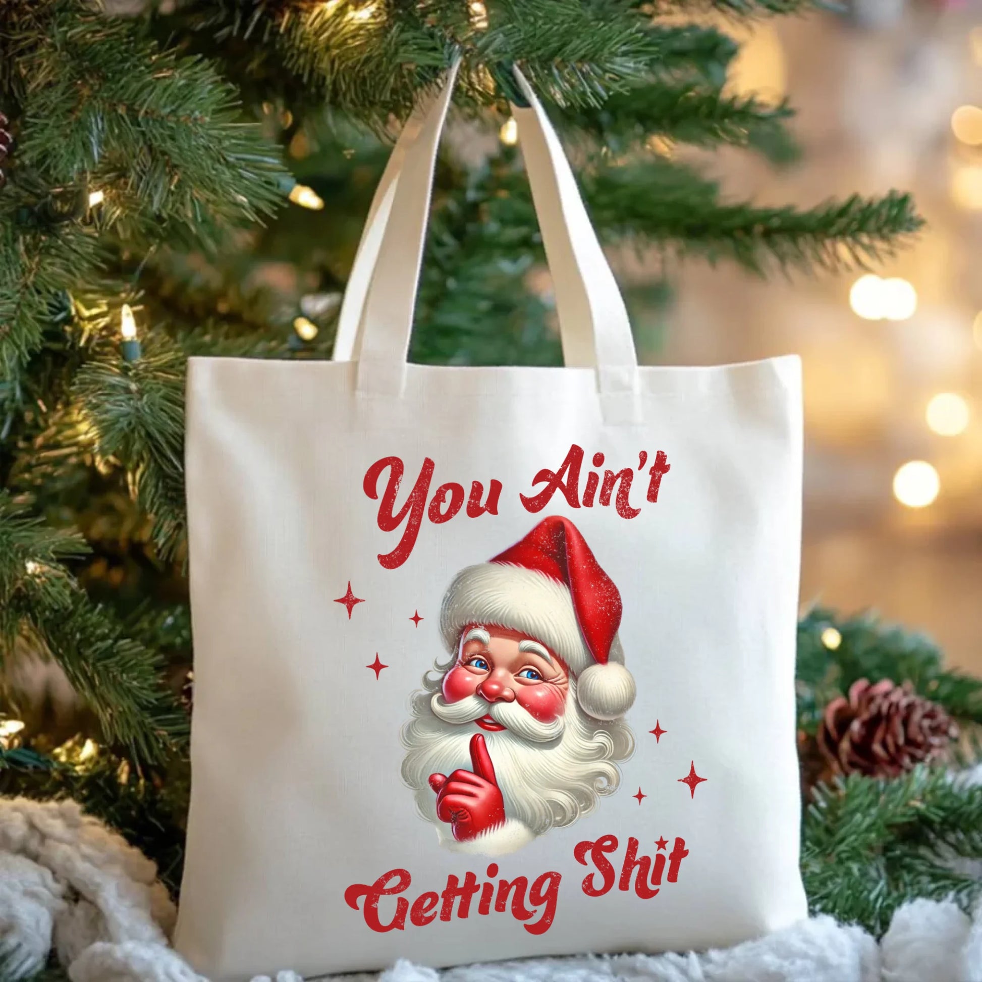 Nie dostaniesz nic | Świąteczna torba z Mikołajem BN66 - StoryCups.pl