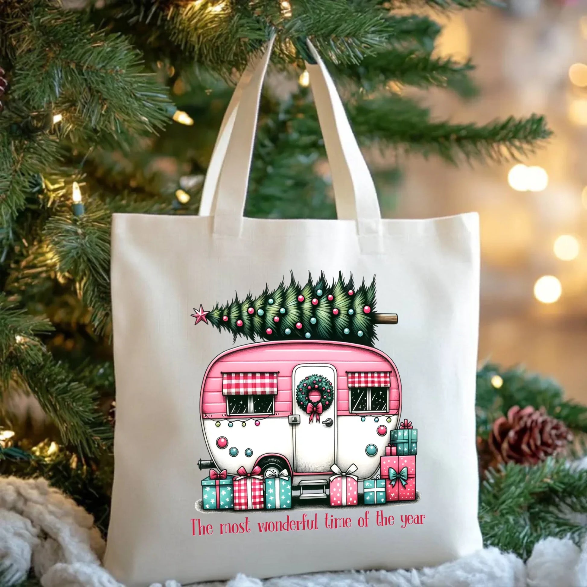 Kempingowe Święta | Świąteczna eco torba BN40 - StoryCups.pl