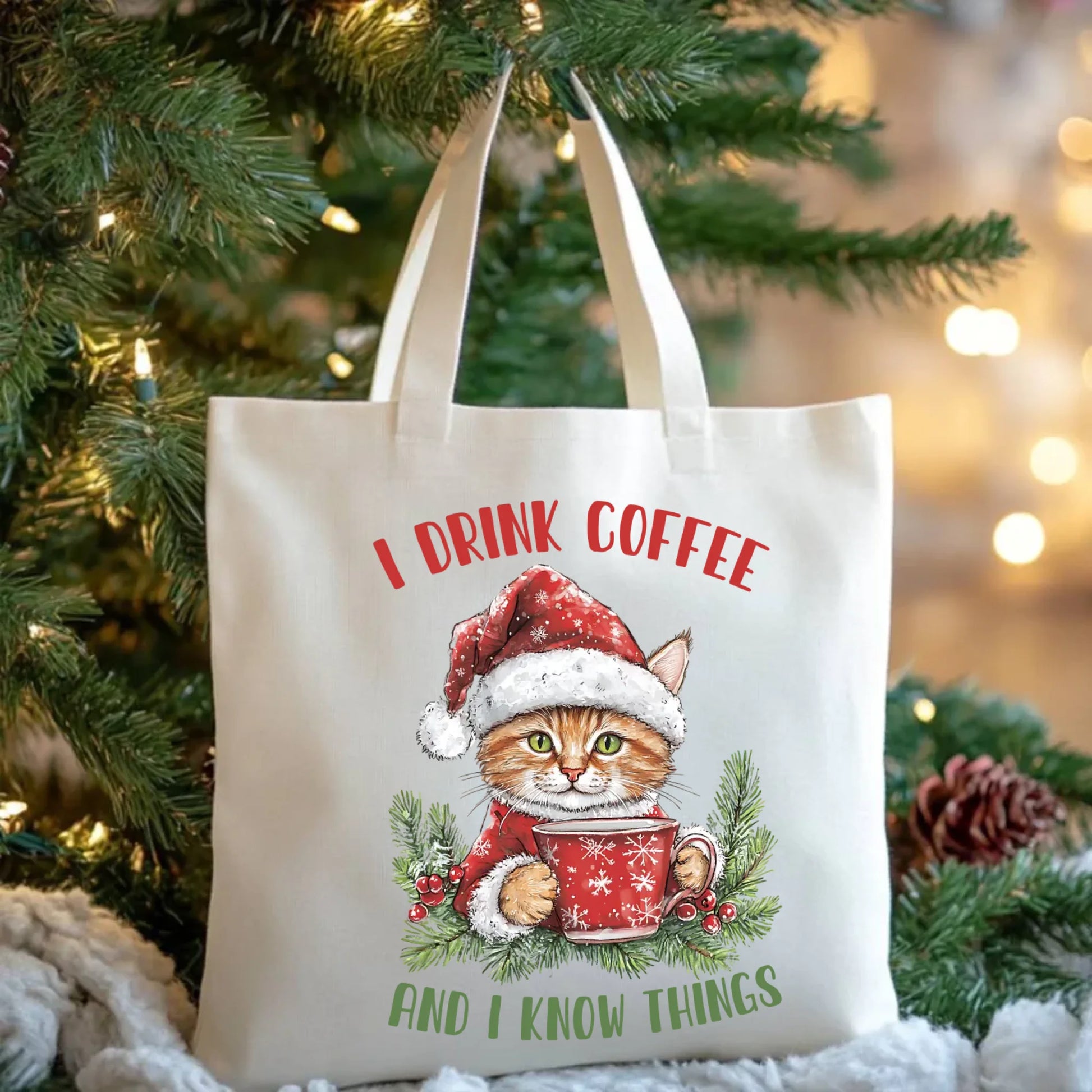 I drink coffee and I know things | Świąteczna eco torba BN39 - StoryCups.pl