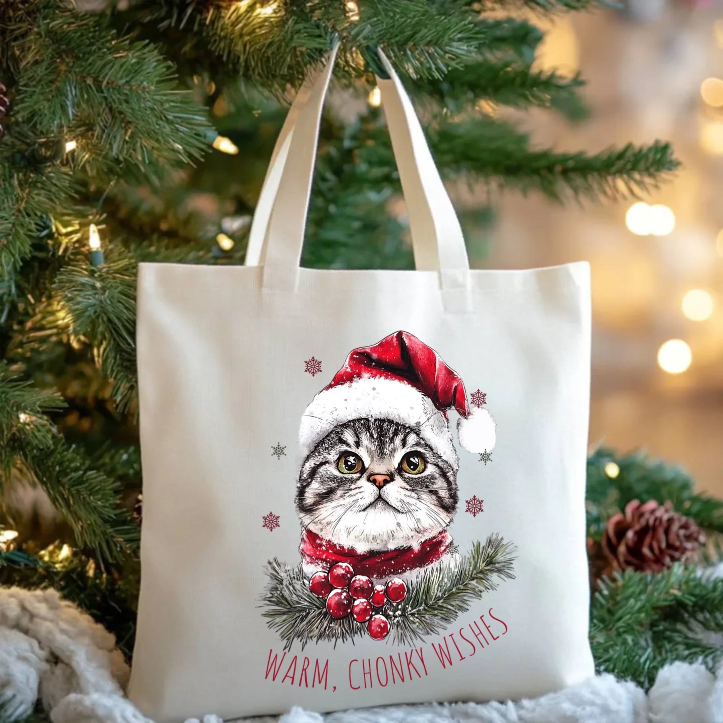 Warm, Chonky Wishes | Świąteczna eco torba BN36 - StoryCups.pl