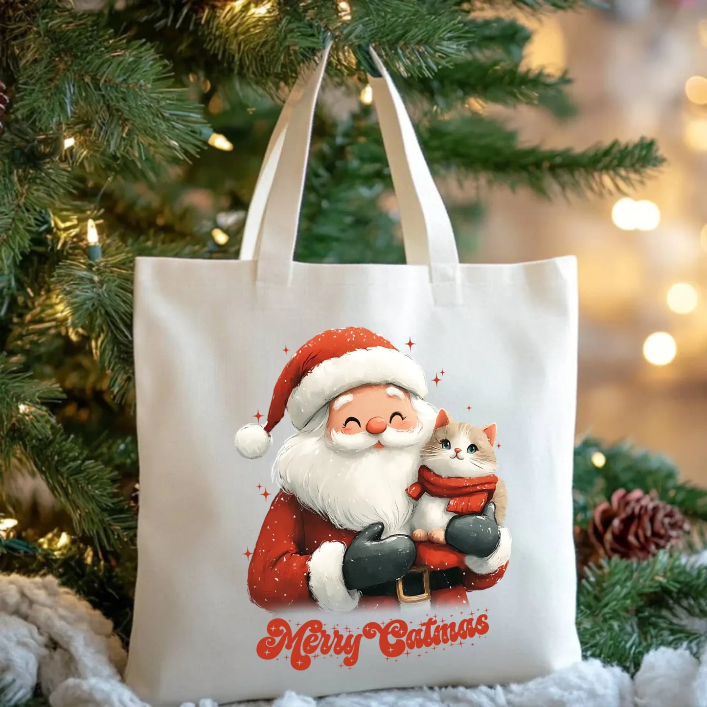 Merry Catmas | Świąteczna eco torba BN38 - StoryCups.pl