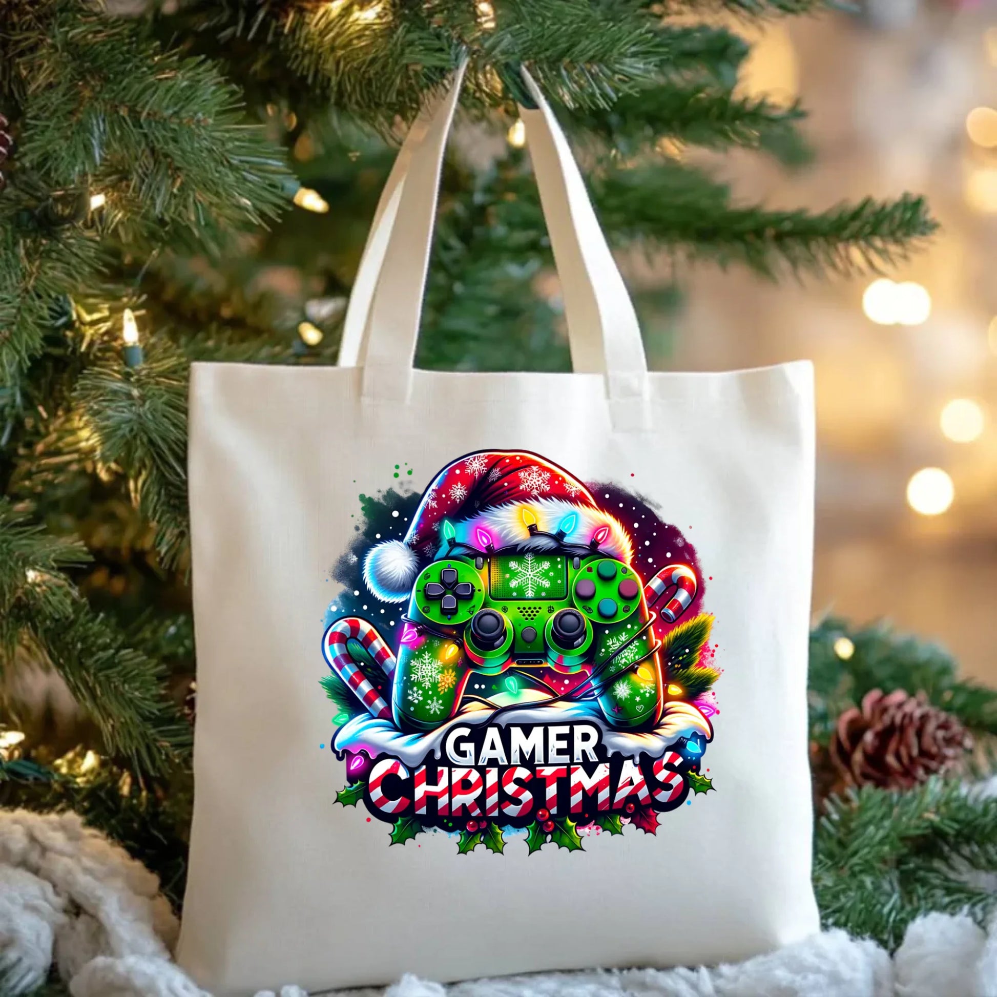 Świąteczny gracz | Eco torba na święta dla gracza BN22 - StoryCups.pl