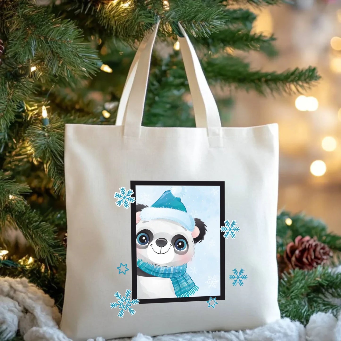 Zimowy Miś | Świąteczna torba z imieniem BN16 - StoryCups.pl