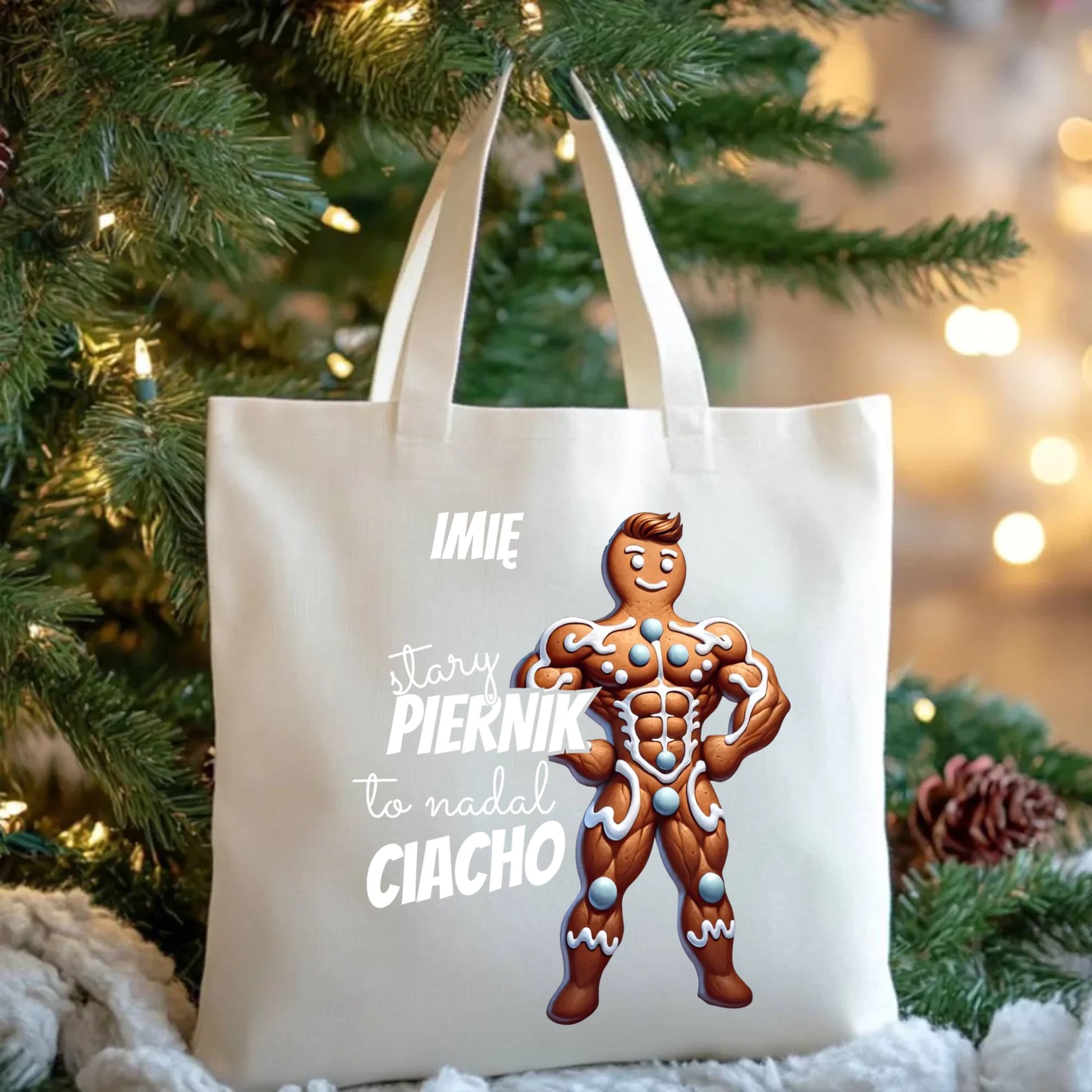 Stary piernik to nadal ciacho | Śmieszna eco torba na święta BN23 - StoryCups.pl