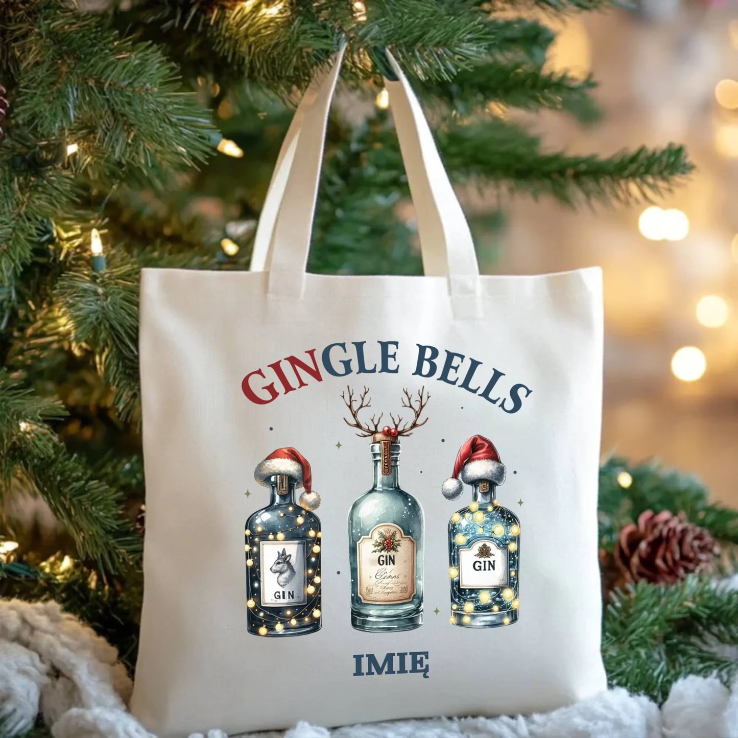 Gingle bells | Personalizowana torba świąteczna BN68 - StoryCups.pl