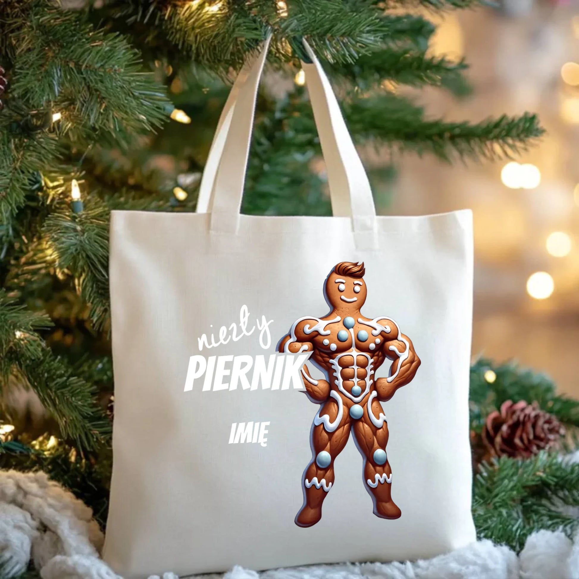 Niezły piernik | Świąteczna eco torba z imieniem BN24 - StoryCups.pl