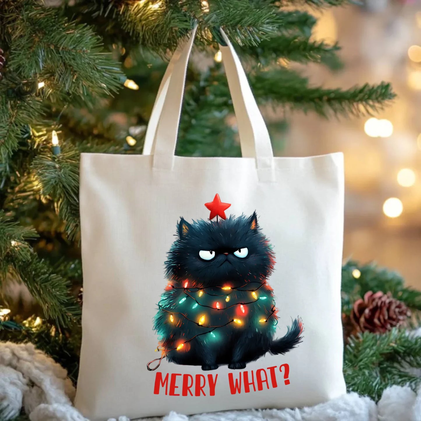 Merry what? | Świąteczna eco torba BN37 - StoryCups.pl