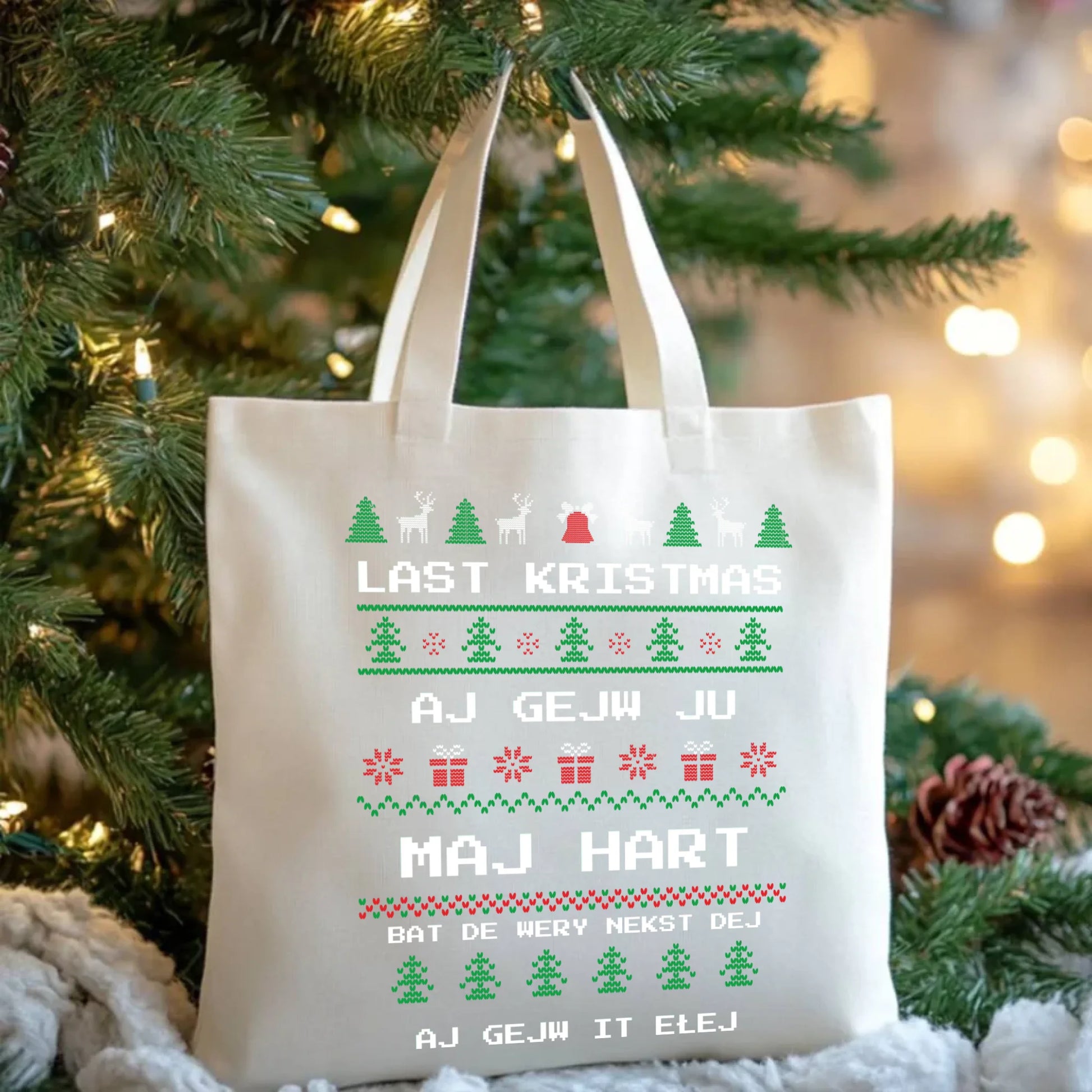Last kristmas aj gejw ju maj hart | Świąteczna eco torba BN13 - StoryCups.pl
