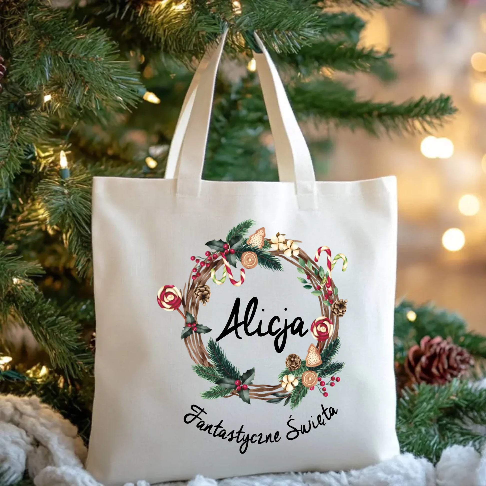 Fantastyczne Święta | Świąteczna torba z imieniem na prezent BN14 - StoryCups.pl