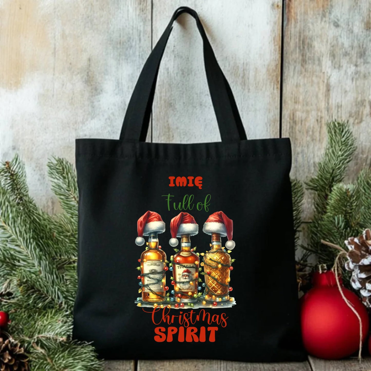 Pełen świątecznego ducha | Personalizowana torba świąteczna BN69 - StoryCups.pl
