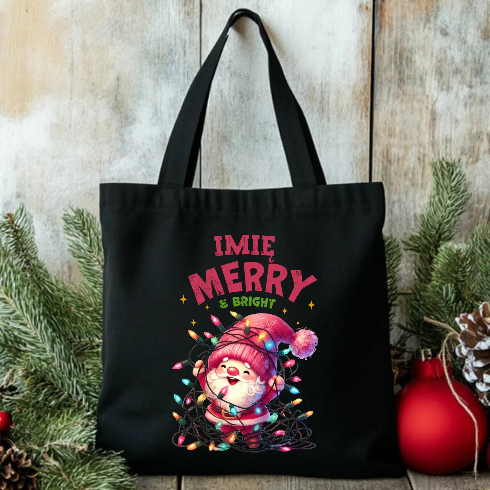 Radosnych Świąt | Personalizowana świąteczna torba BN58 - StoryCups.pl