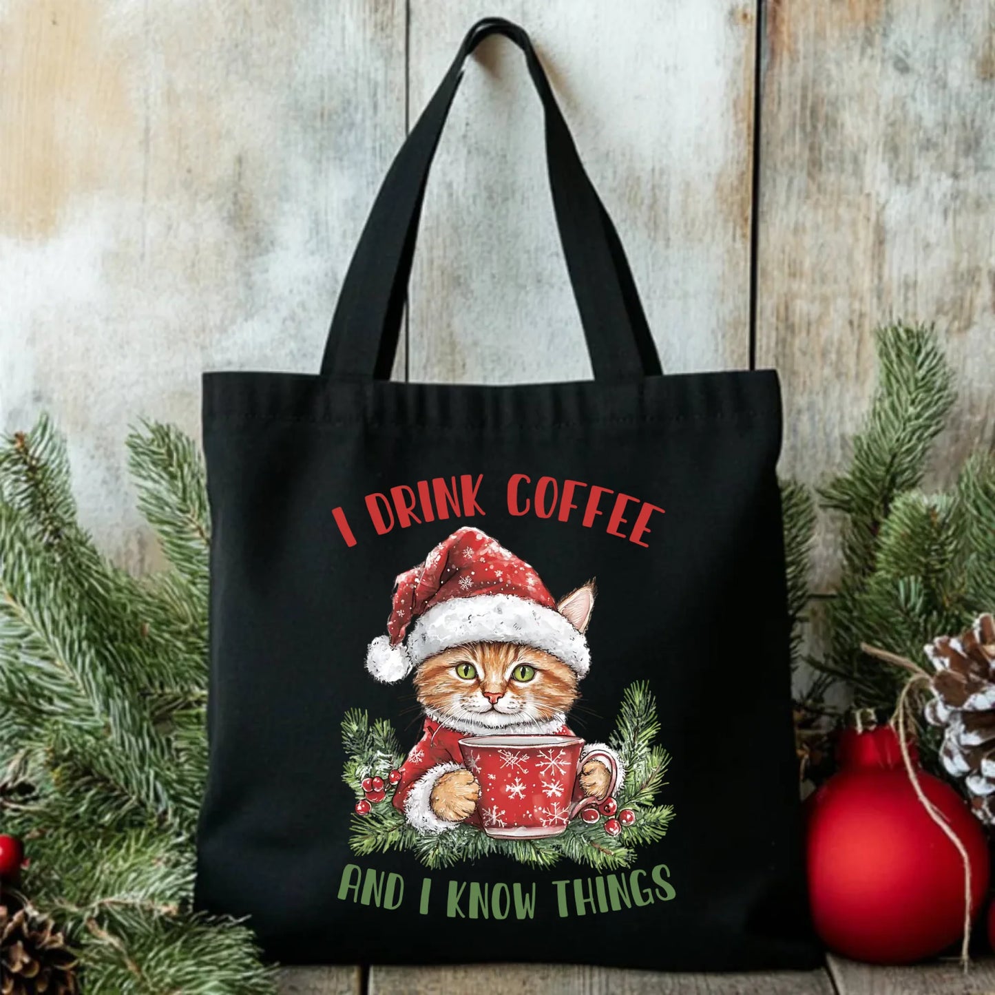 I drink coffee and I know things | Świąteczna eco torba BN39 - StoryCups.pl
