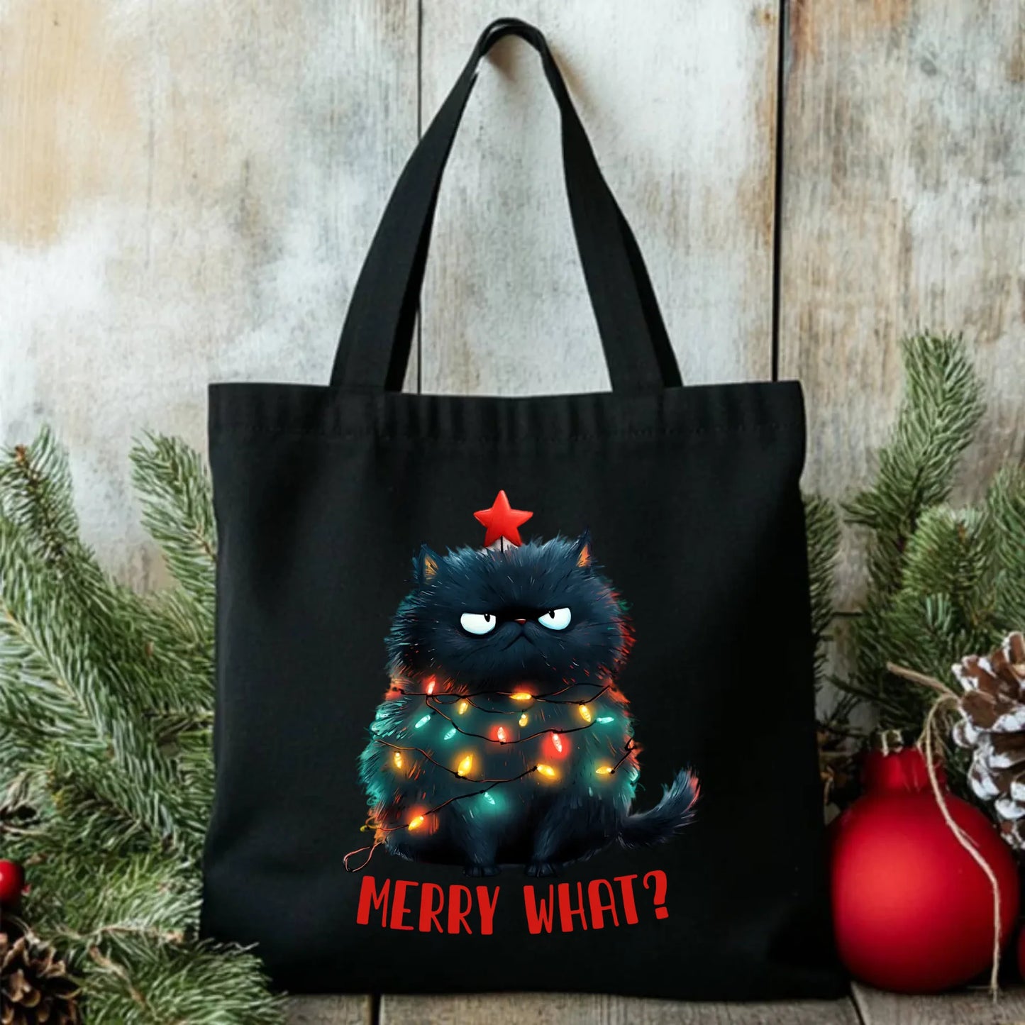 Merry what? | Świąteczna eco torba BN37 - StoryCups.pl