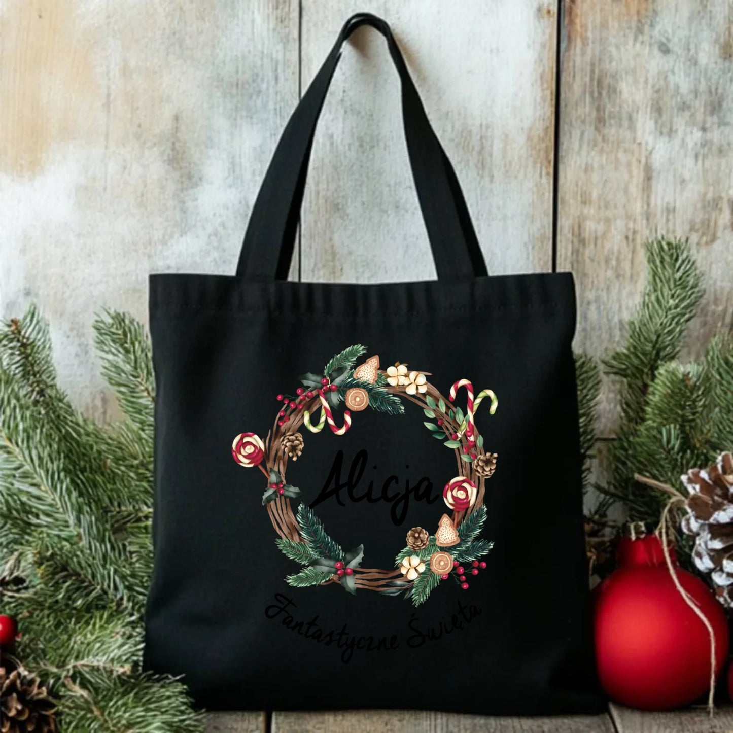 Fantastyczne Święta | Świąteczna torba z imieniem na prezent BN14 - StoryCups.pl