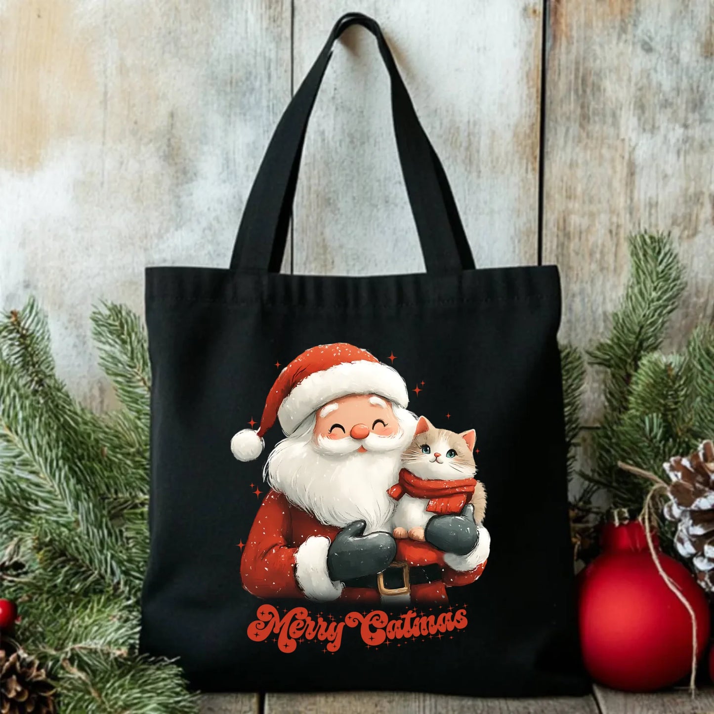 Merry Catmas | Świąteczna eco torba BN38 - StoryCups.pl