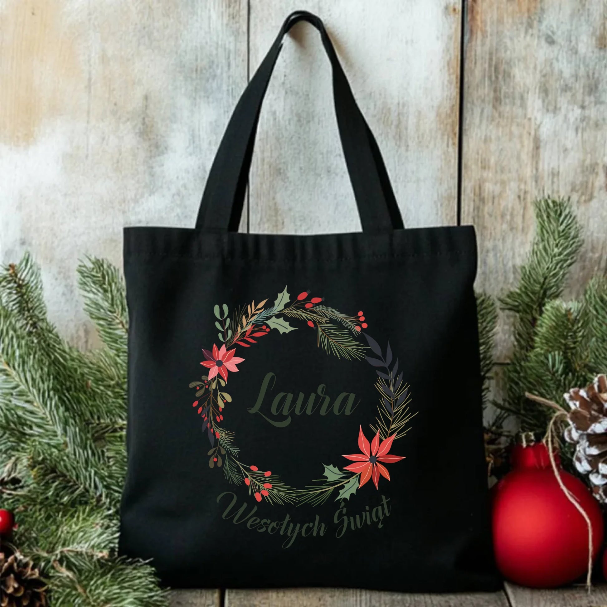 Wesołych Świąt | Personalizowana eco torba na święta BN19 - StoryCups.pl