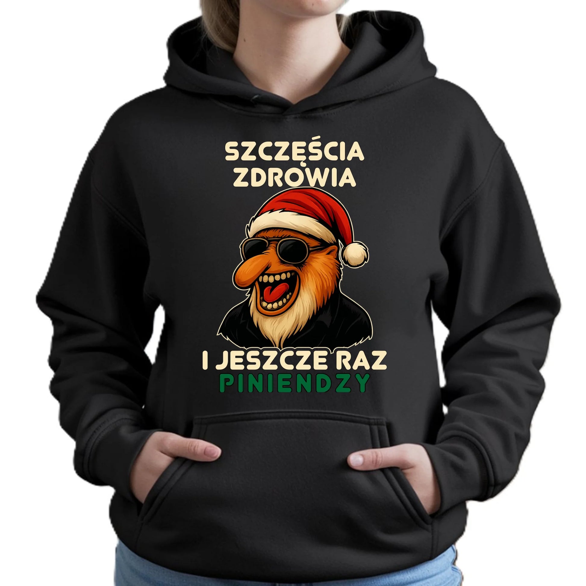 Bluza damska z kapturem świąteczna - Janusz Nosacz - I jeszcze raz piniendzy BN111 - StoryCups.pl