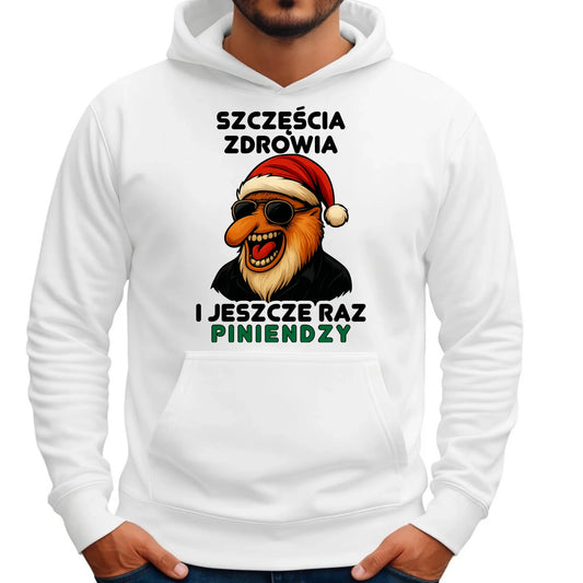 Bluza męska z kapturem świąteczna - Janusz Nosacz - I jeszcze raz piniendzy BN111 - StoryCups.pl