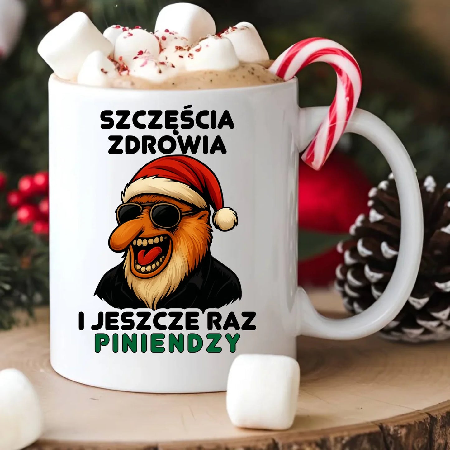 Kubek świąteczny - Janusz Nosacz - I jeszcze raz piniendzy BN111 - StoryCups.pl