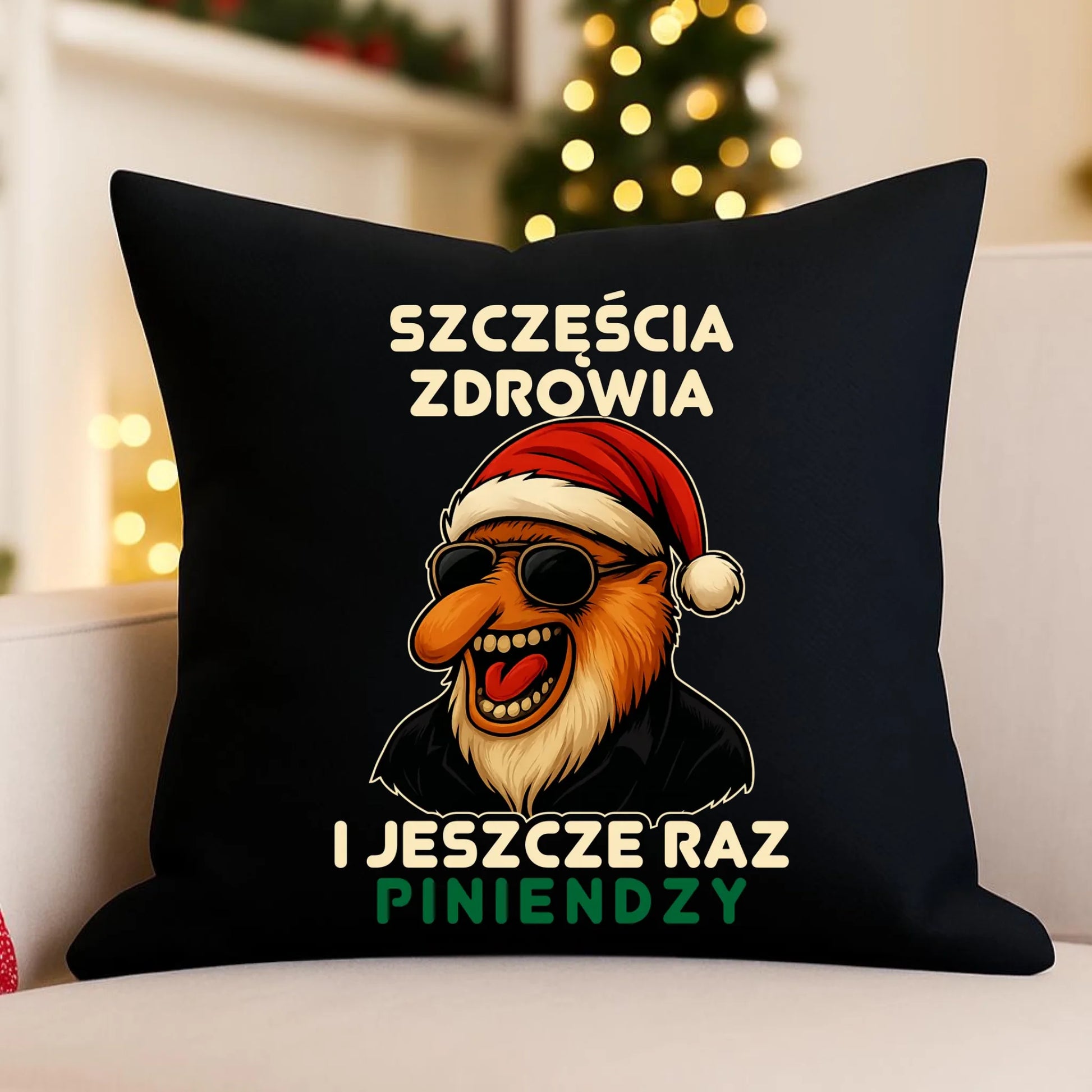 Poduszka dekoracyjna świąteczna - Janusz Nosacz - I jeszcze raz piniendzy BN111 - StoryCups.pl