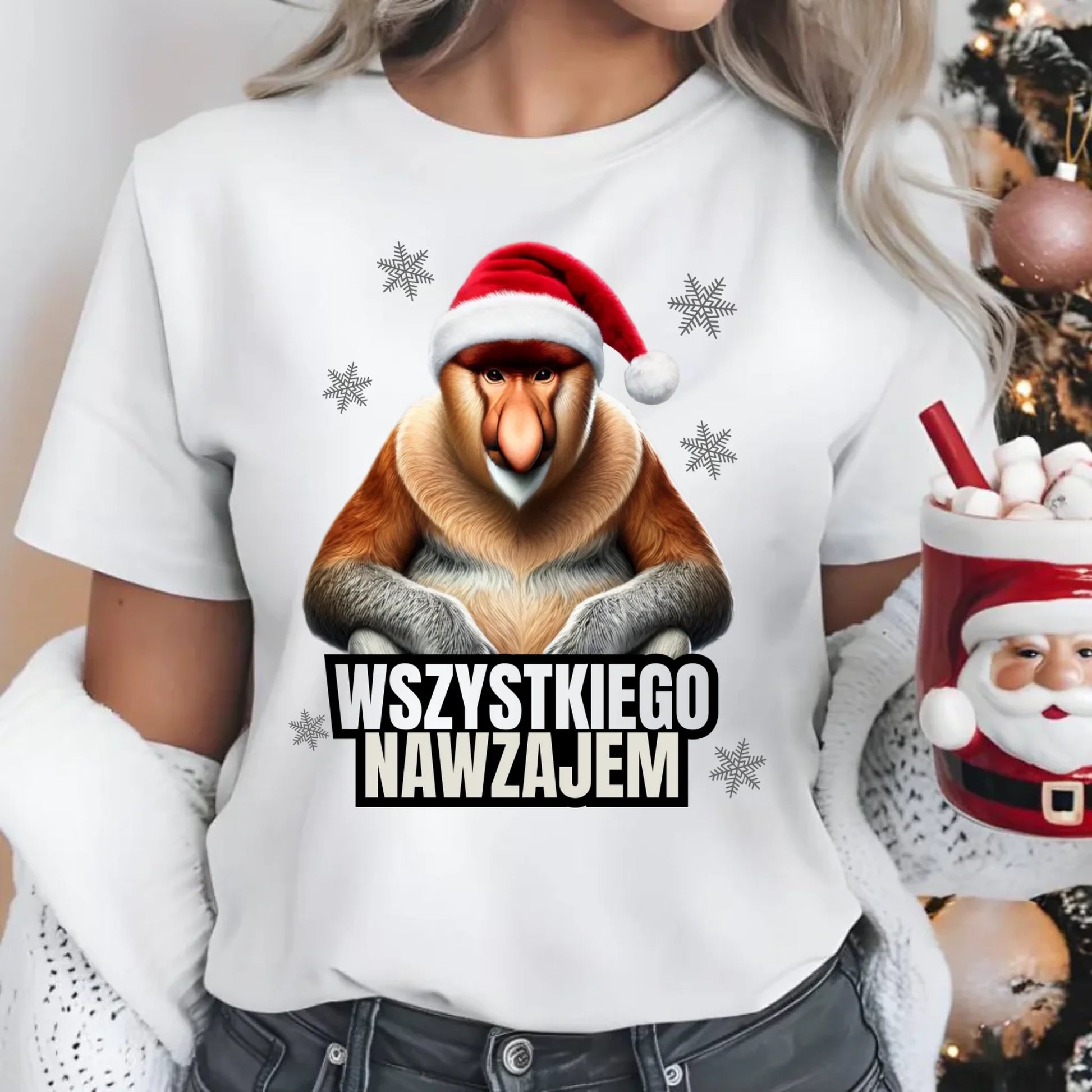 Koszulka damska świąteczna - Janusz Nosacz - Nawzajem BN110 - StoryCups.pl