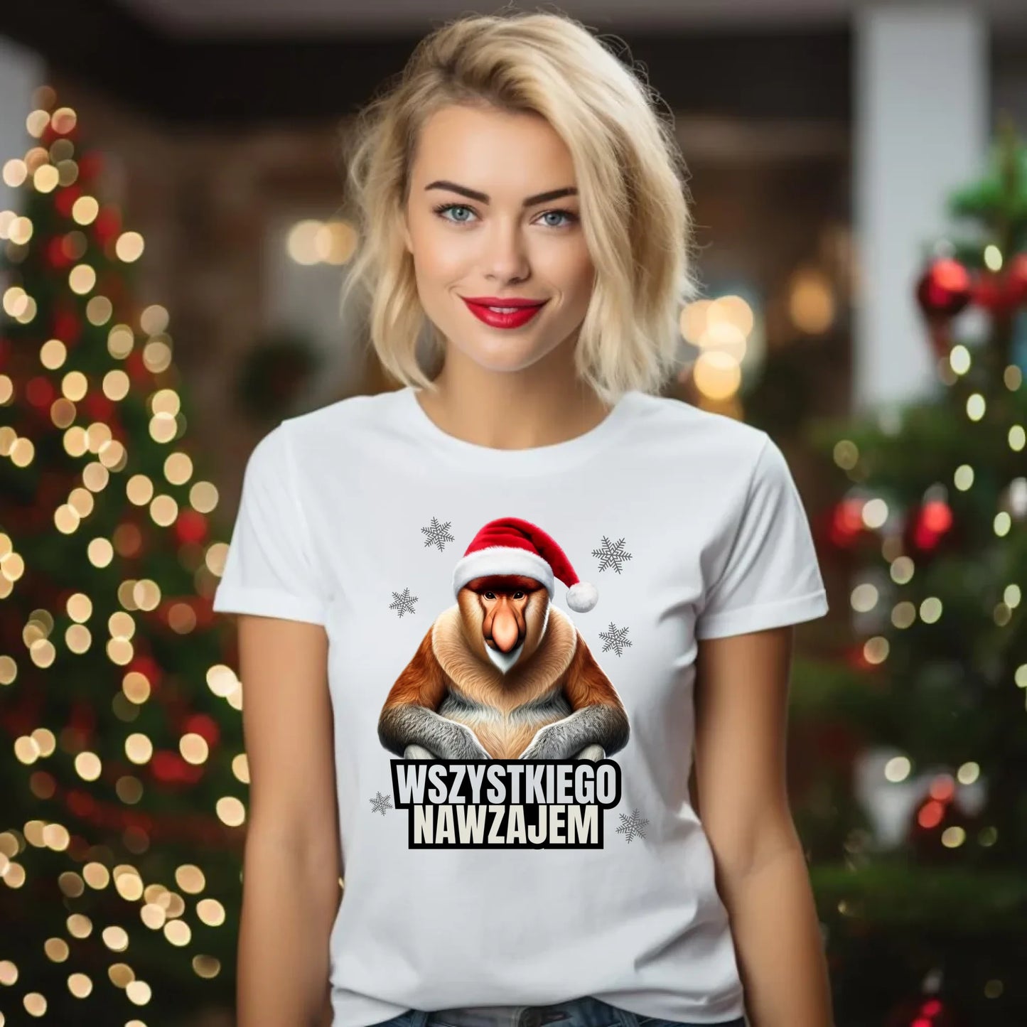 Koszulka damska świąteczna - Janusz Nosacz - Nawzajem BN110 - StoryCups.pl