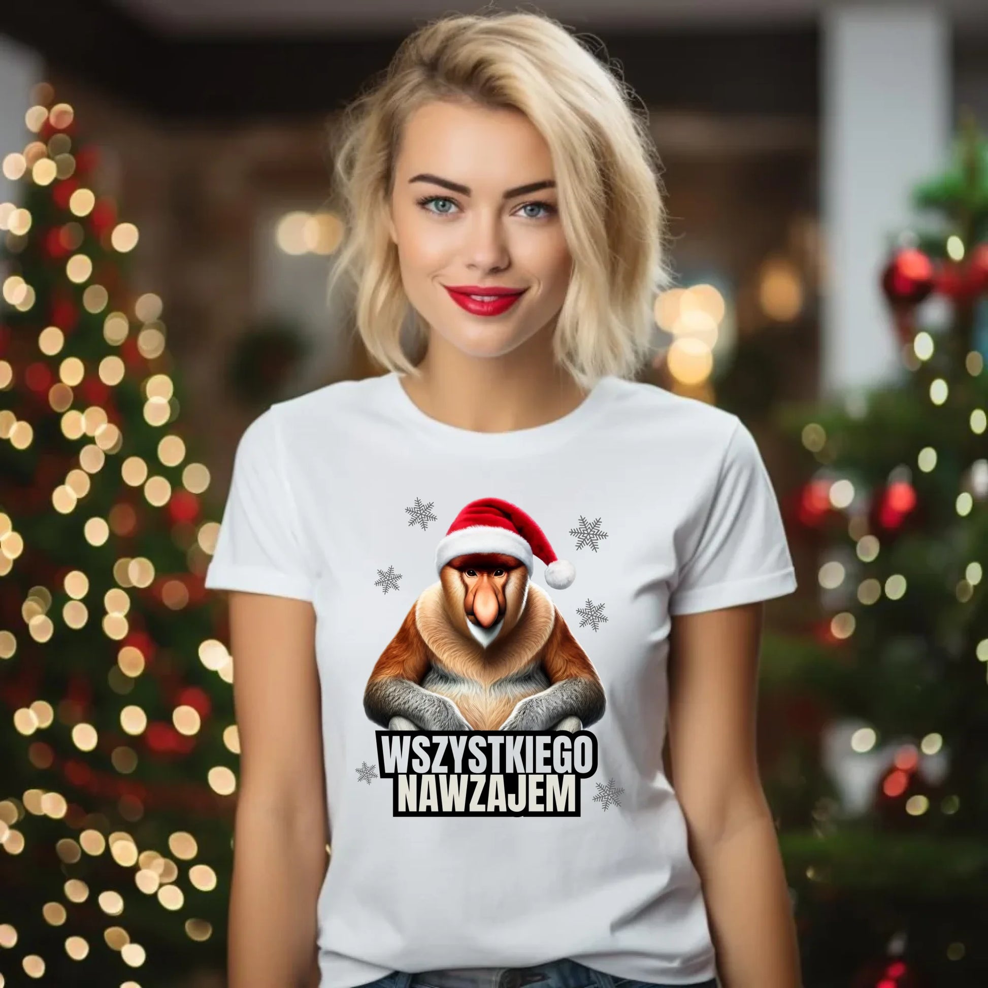 Koszulka damska świąteczna - Janusz Nosacz - Nawzajem BN110 - StoryCups.pl