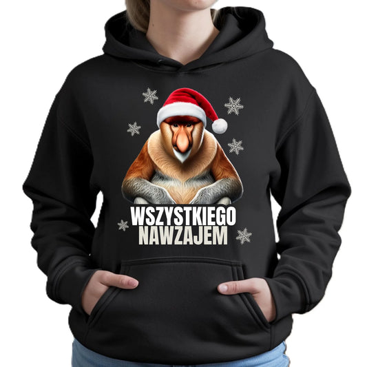 Bluza damska z kapturem świąteczna - Janusz Nosacz - Nawzajem BN110 - StoryCups.pl