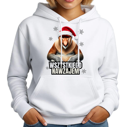 Bluza damska z kapturem świąteczna - Janusz Nosacz - Nawzajem BN110 - StoryCups.pl