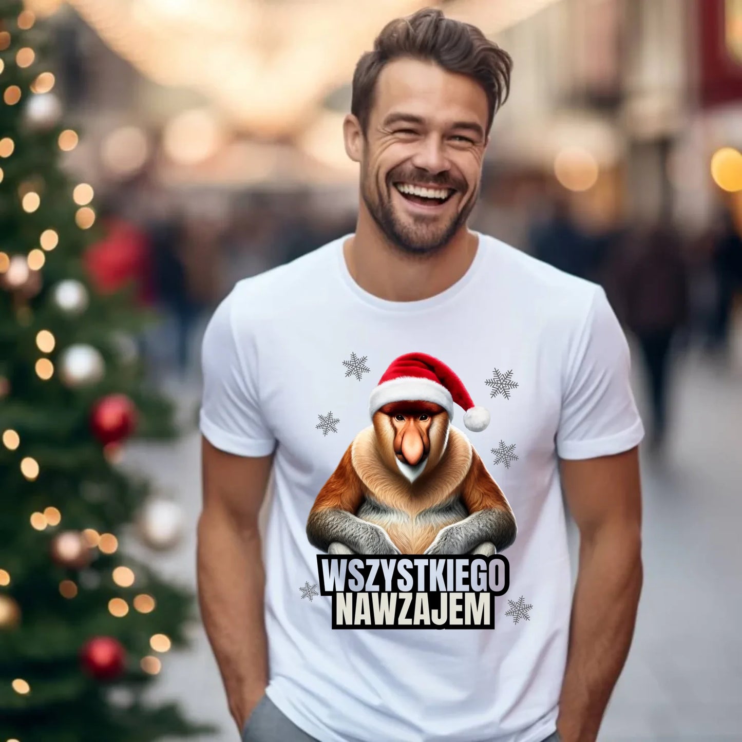 Koszulka męska świąteczna - Janusz Nosacz - Nawzajem BN110 - StoryCups.pl